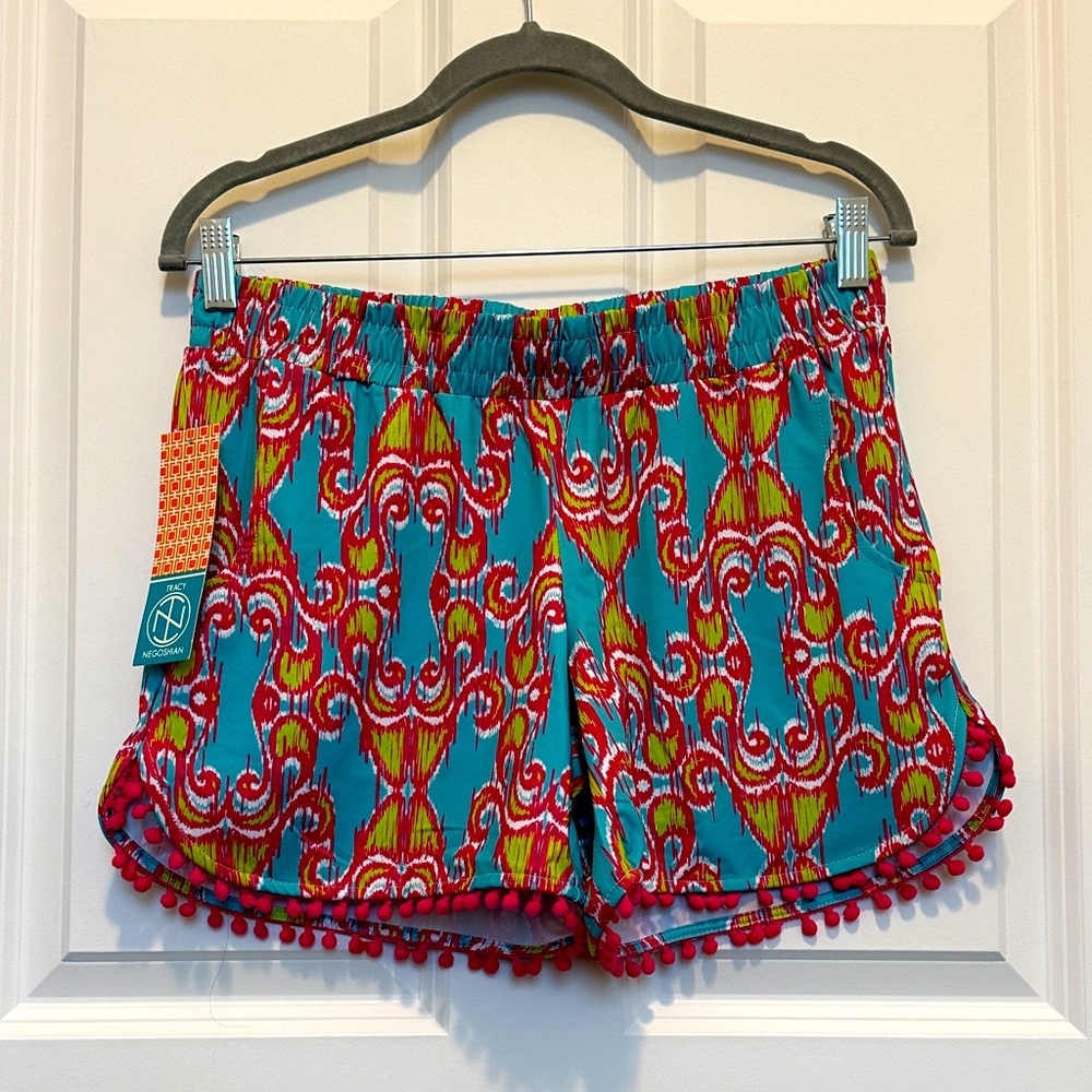 Tracy Negoshian Shorts in Ikat Pink, Size XS